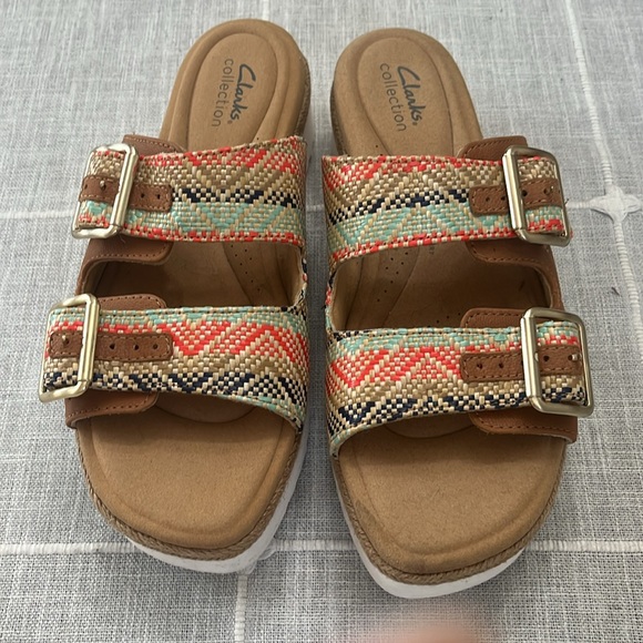 Clarks Multicolor Buckle Sandals - Picture 3 of 9